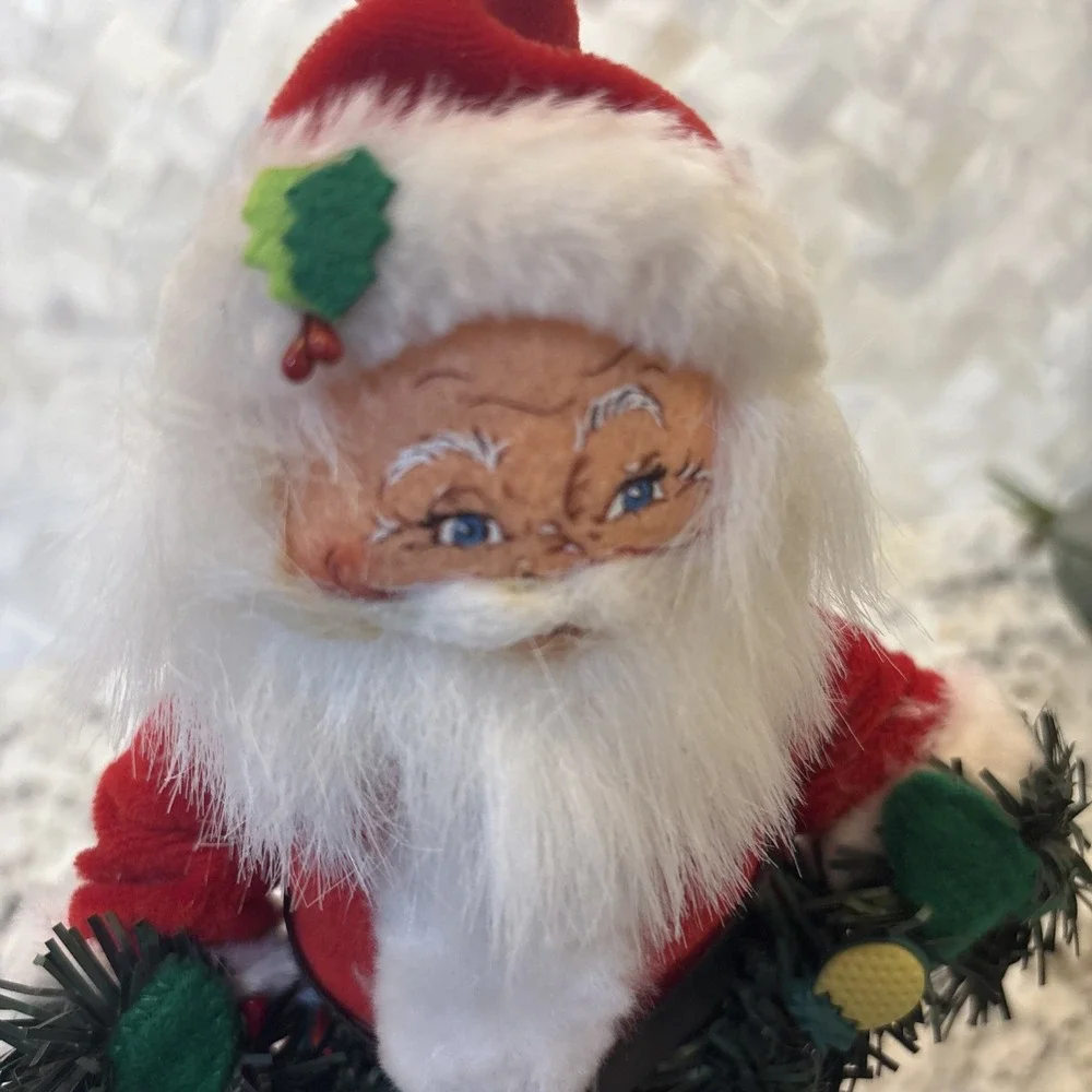 Annalee Christmas Santa and‎ Naughty Goat Dolls Damage Please read holidays